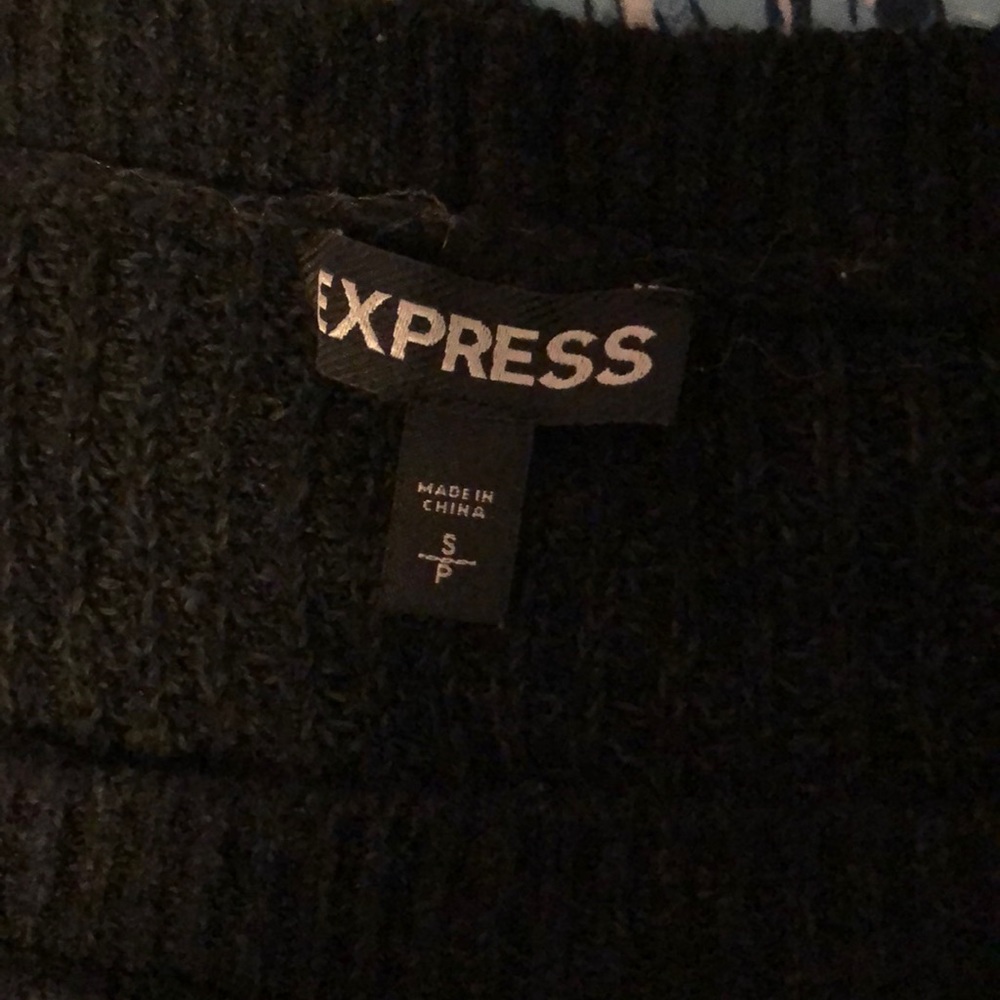 Express Flutter Cold Shoulder Sweater - image 2